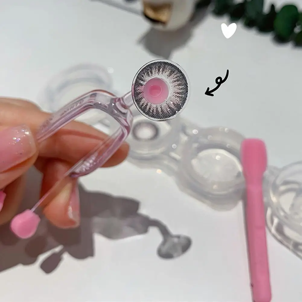 1 Set Practical Convenient Contact Lenses Soft Tweezers Suction Stick For Special Clamps Tool Lens Inserter Remover I7q1 | Аксессуары