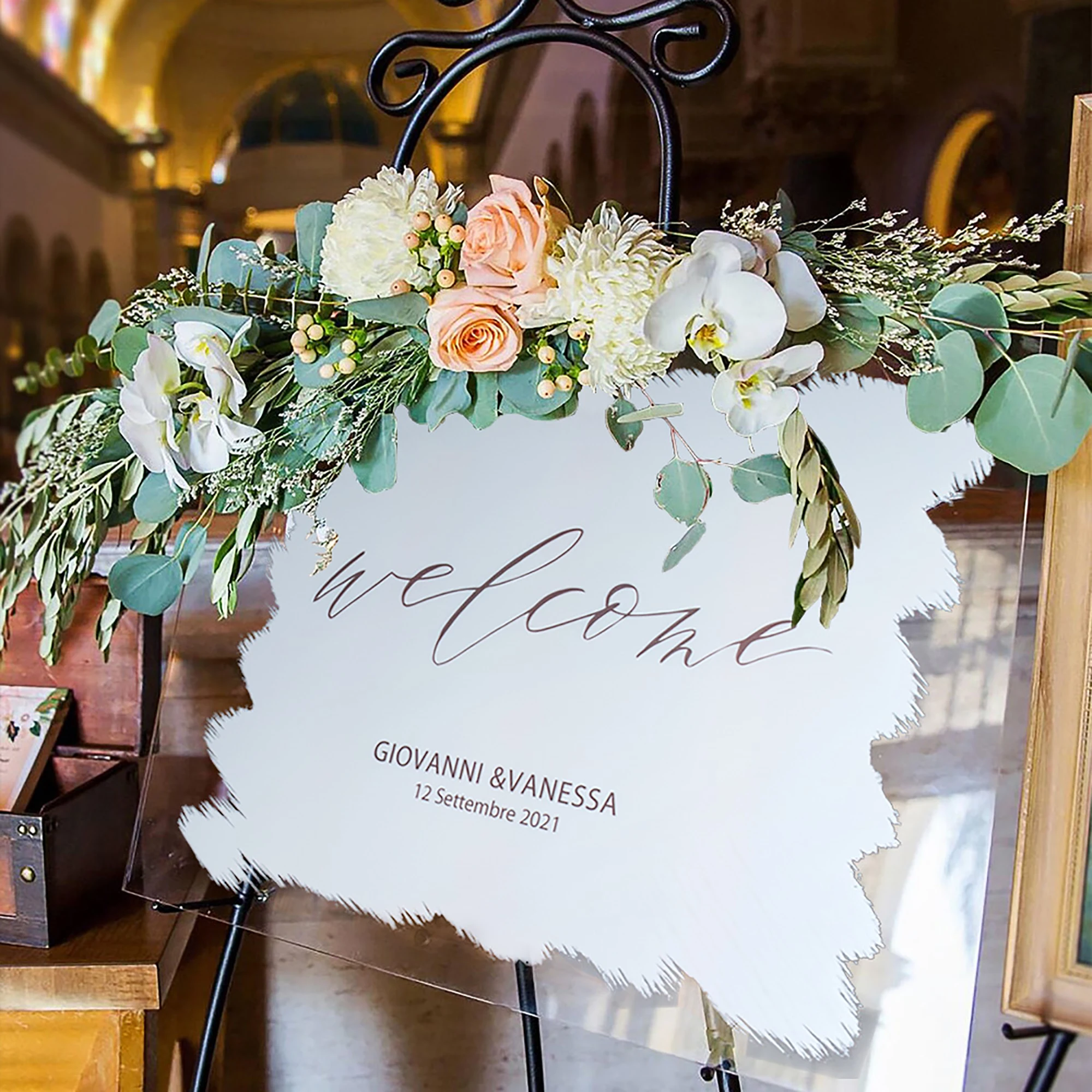 Оргстекл Свадебный знак приветствия на заказ акриловый вход альбом для