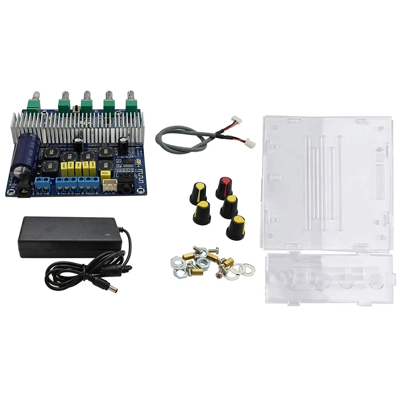 

Плата усилителя сабвуфера TPA3116, 2,1 каналов, усилитель аудиосигнала высокой мощности Bluetooth, DC12V-24V 2X50 Вт + 100 Вт, усилитель