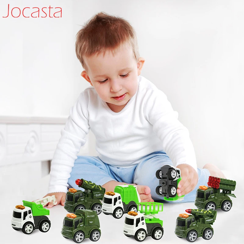 Модель автомобиля из сплава для мальчиков 4 шт./компл. инерционная машинка