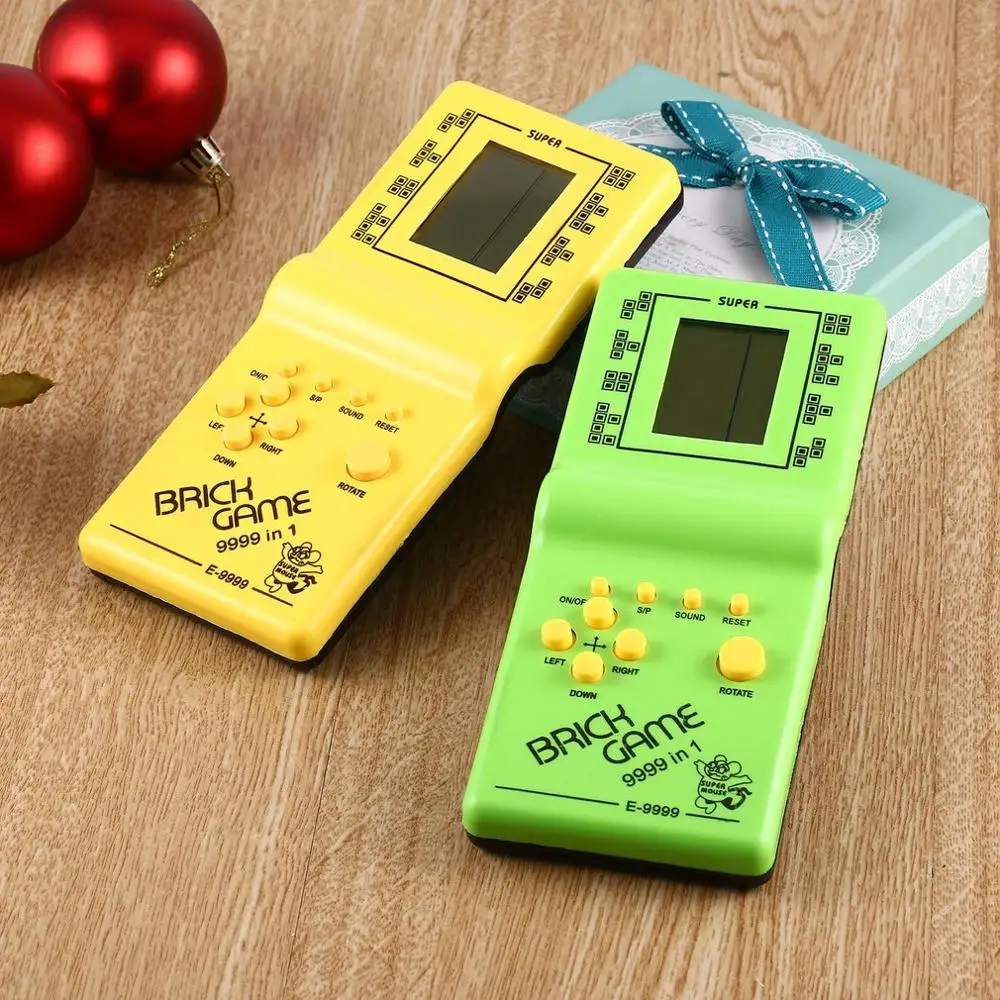 Классические Ручные Электронные игровые игрушки Tetris с ЖК-экраном Игровая