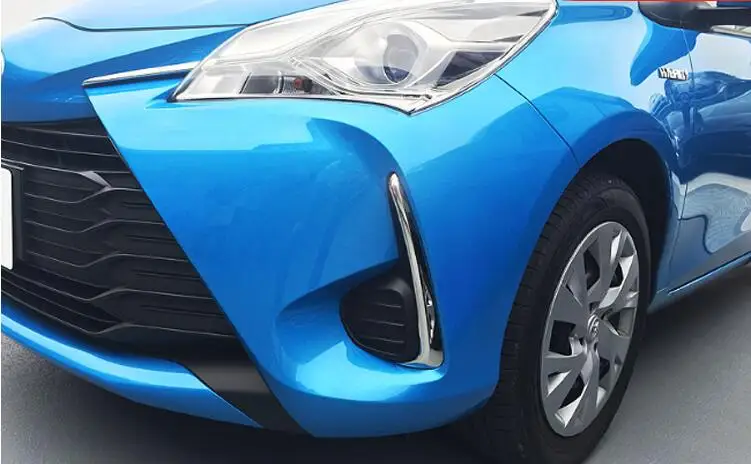 Передний противотуманный светильник из нержавеющей стали для Toyota Yaris Vitz 2017 2018