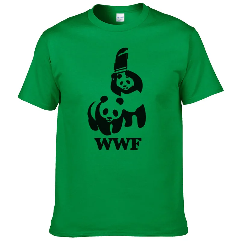 

WEWANLD WWF Wrestling Panda Comedy Short Sleeve Cool Camiseta T Shirt Men T Shirt Summer Fashion Funny T-shirt #188