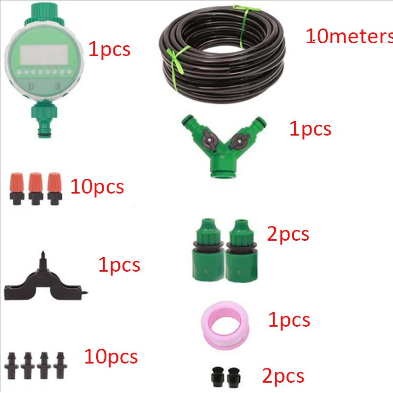 Система микрокапельного орошения садовый шланг с таймером и автоматическим