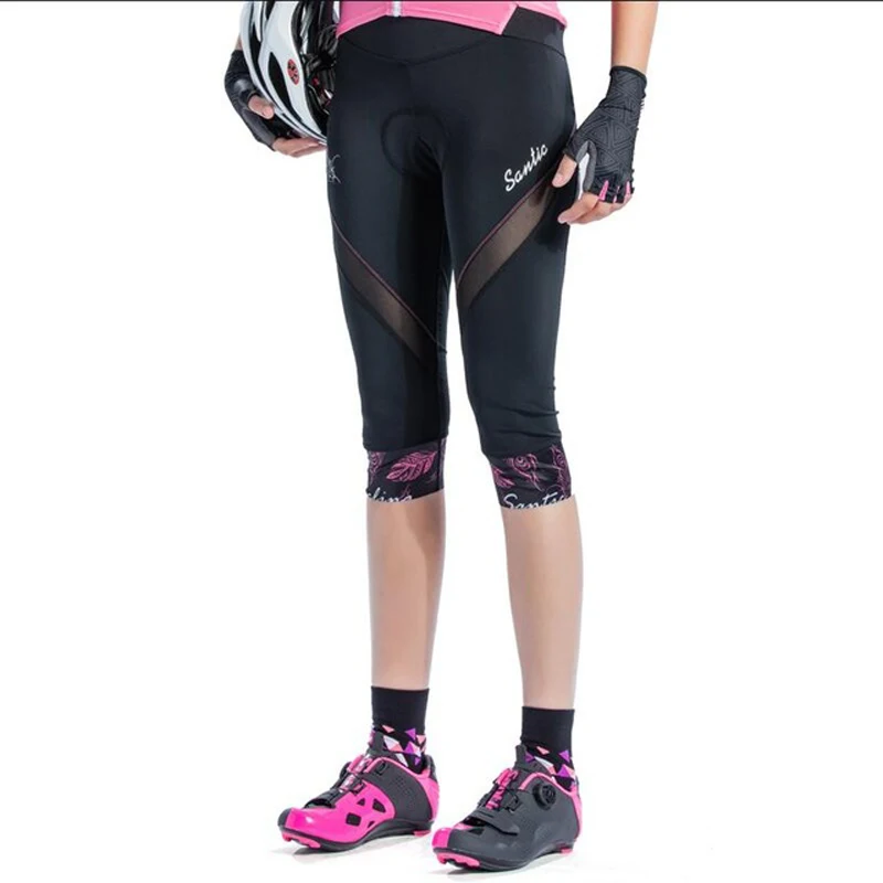 Женские шорты для езды на велосипеде Santic дышащие горных велосипедах 4D защита от