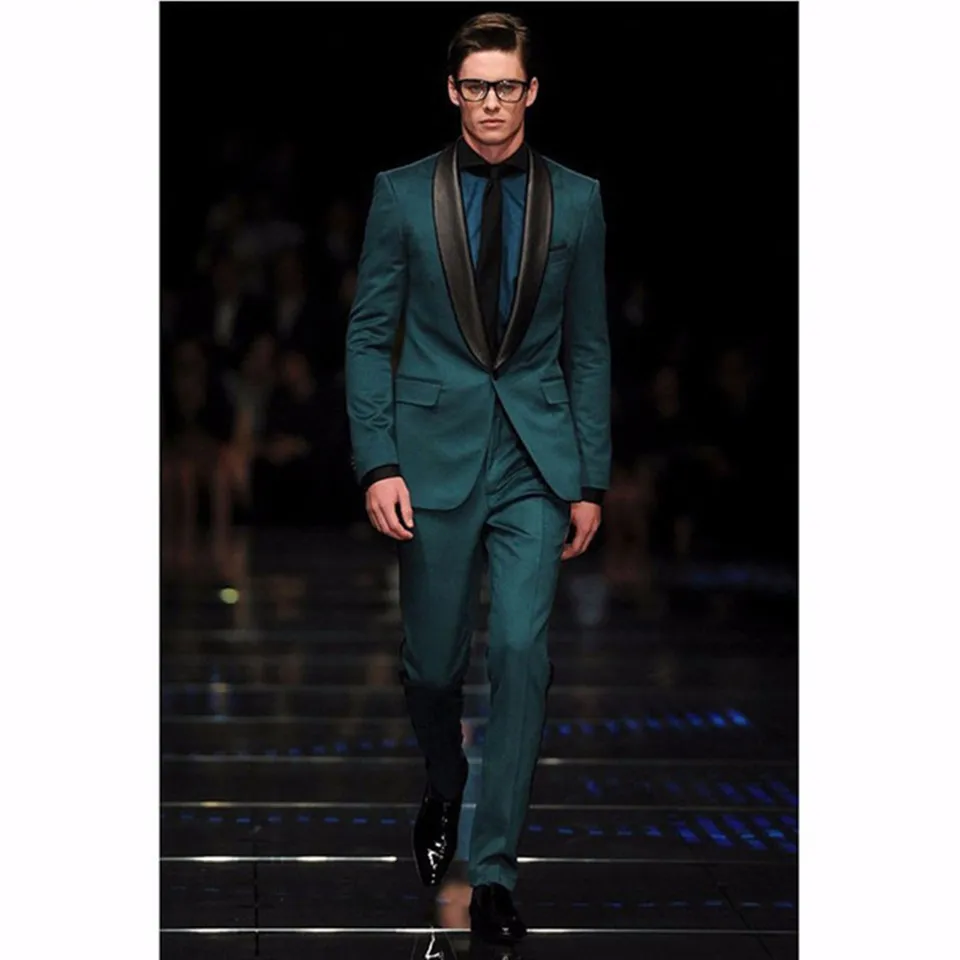 Мужской костюм Smolking Noivo Terno Slim Fit Easculino, вечерние костюмы для мужчин, смокинги, Женихи, шаль, черный отворот, на одной пуговице(пиджак
