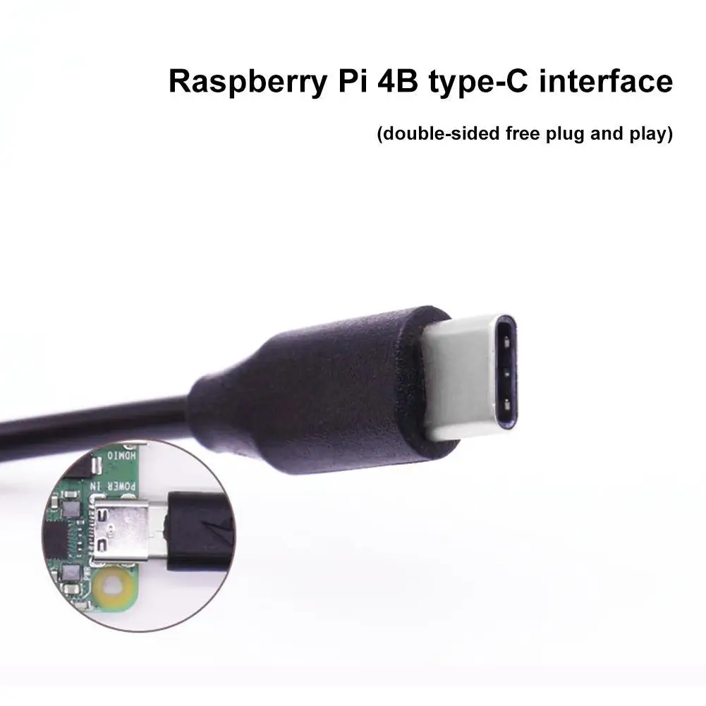 Для Raspberry Pi 4 Тип C Питание 5V 3A адаптер питания с сертификацией по переключатель