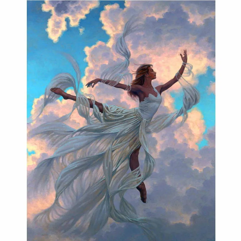 Оформлена DIY картина по номерам Красота женский акриловый современного