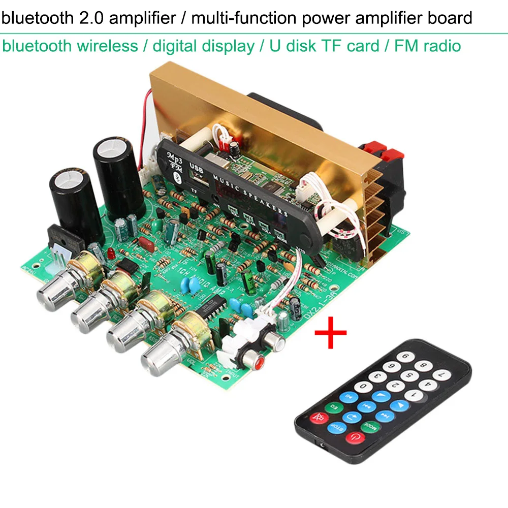 Усилитель мощности Bluetooth 80 Вт 2 1 профессиональная плата сабвуфер