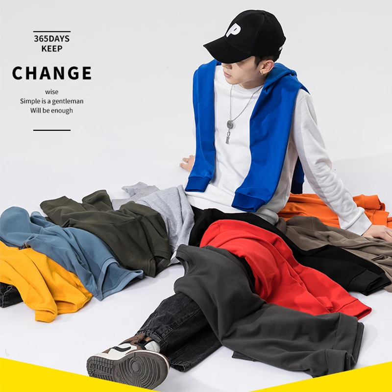5XL толстовка мужская повседневная Осенняя Спортивная однотонная Удобная