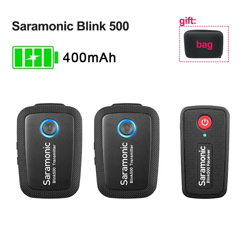 

Микрофон Saramonic Blink 500 Blink500 B1 B2 B3/4/5, беспроводной, петличный, конденсаторный, для телефона, DSLR