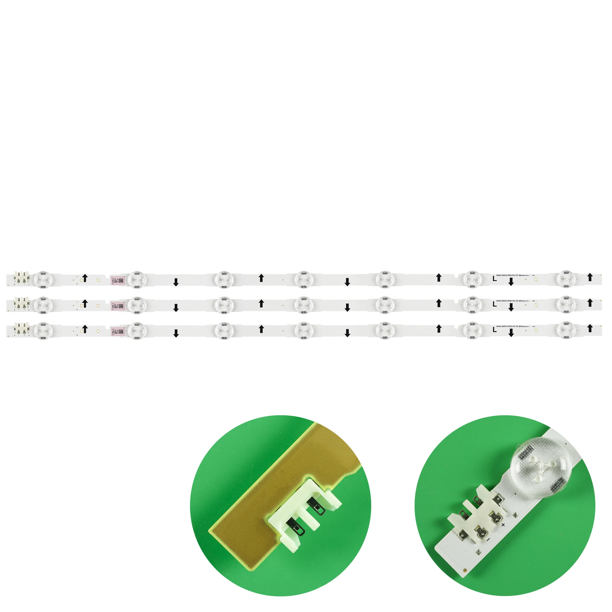 (Новый комплект) 3 шт. 7 светодиодов 650 мм Светодиодная лента для подсветки