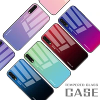 gradient tempered glass protective phone case for huawei p20 p30 pro lite nova 5 4 4e 5i mate 30 20 pro fashion shockproof cover