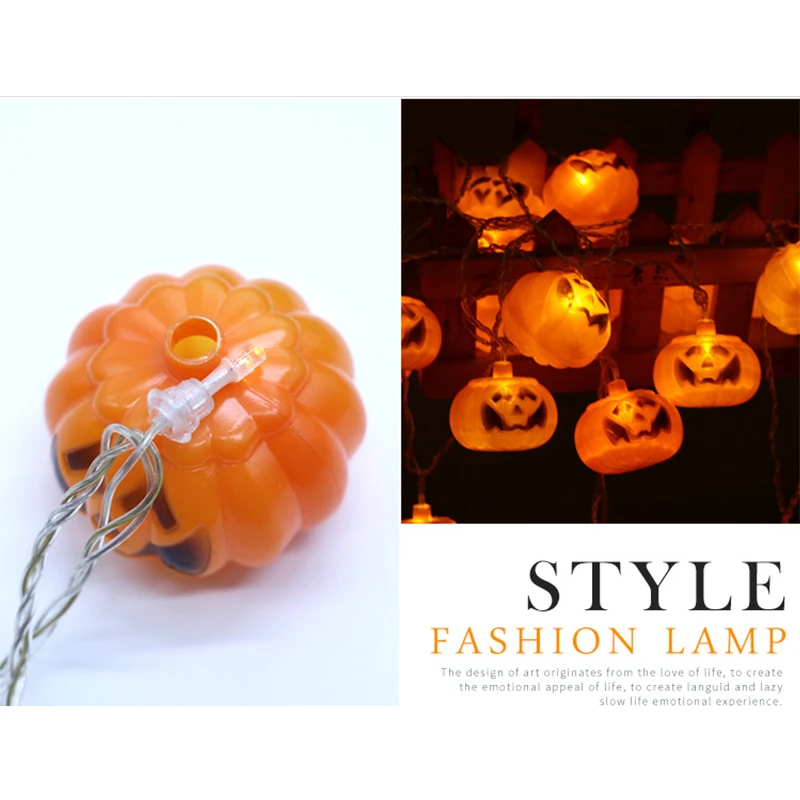 Новинка 2019 светодиодная гирлянда в виде тыквы на Хэллоуин 1 5/3 м 10/20