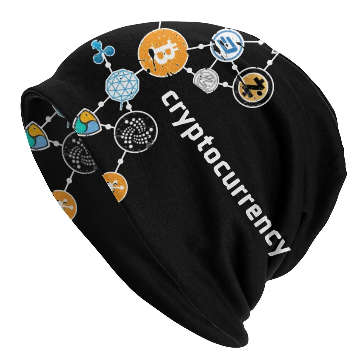 

Cryptocurrency Bonnet Hat Knitted Hat Skullies Beanies Hats Bitcoin Crypto Btc Blockchain Geek Men's Women's Warm Dual-use Cap
