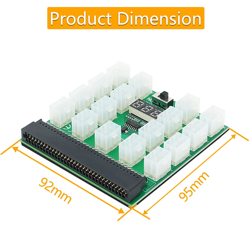 64(2x32)Pin плата блока питания для майнинга BTC ETH графическая карта 12 В питание FUJITSU