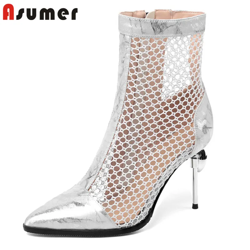 Женские ботильоны на высоком каблуке шпильке с кристаллами|Женские полусапожки|