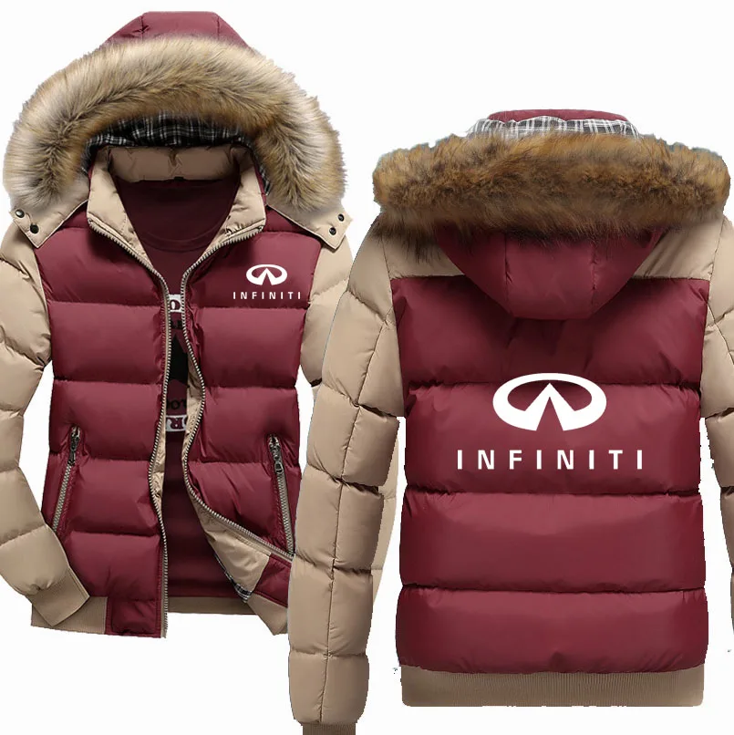 

Зимние флисовые Утепленные Пальто, мужская толстовка с капюшоном Infiniti car, хлопковая шерстяная Толстовка Высокого Качества, хлопковые мужск...