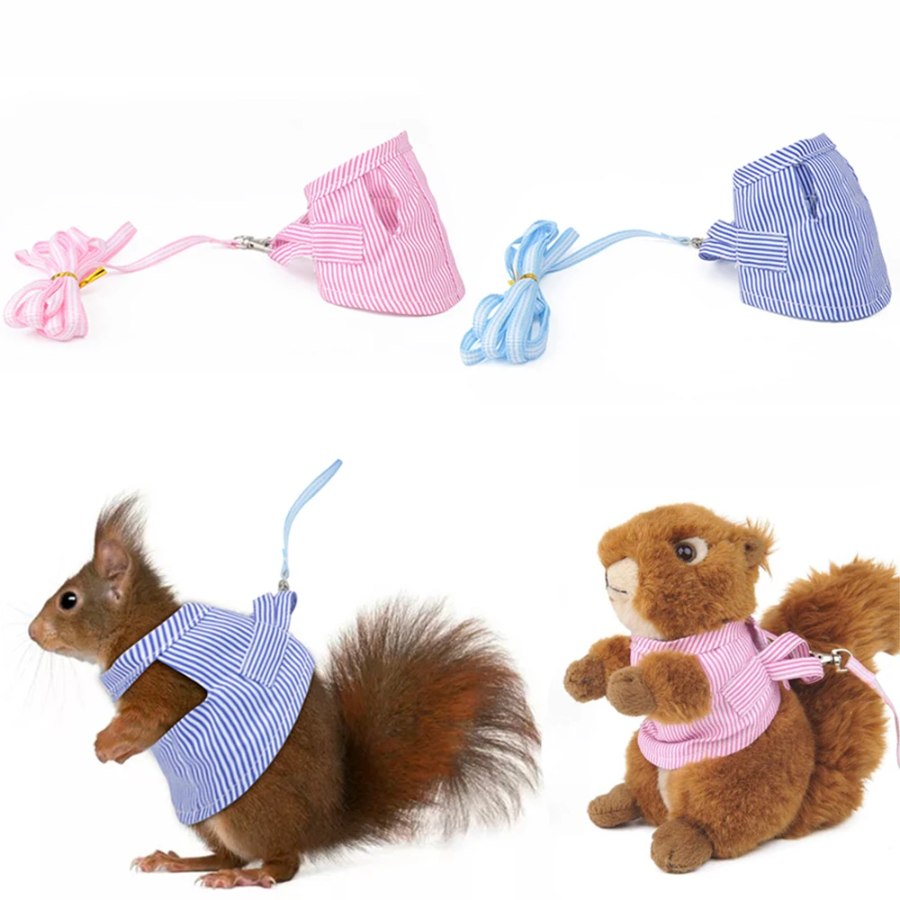 

Small Pet Two-legged Chest Strap Outdoor Traction Rope Leash Clothes For Chinchilla Dutch Guinea Pig Breathable Cotton Corset