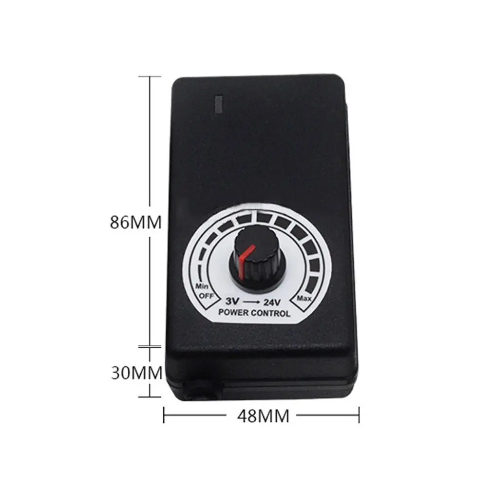 

24W 2A 3-12V AC/DC Adjustable Power Adapter US Plug Supply Adapter Motor Speed Control Parts for Monitor LED Light