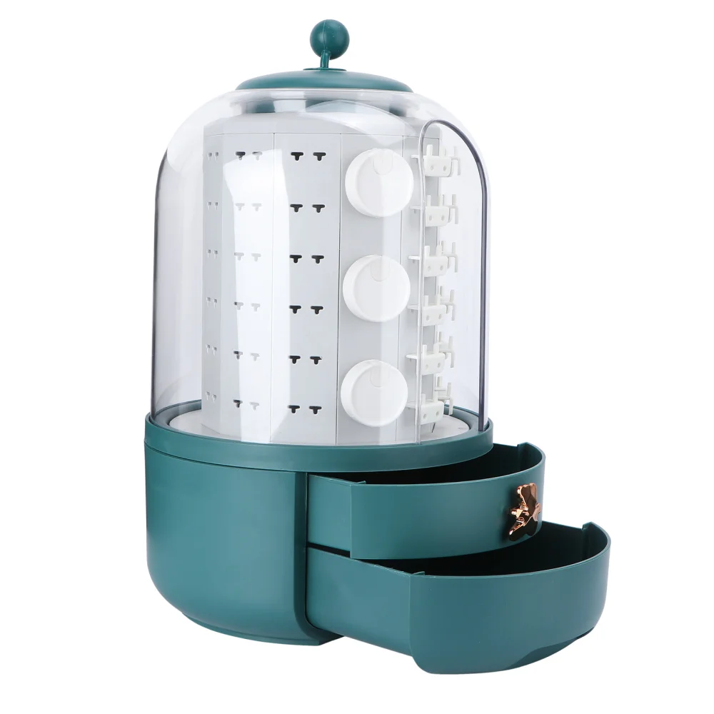 

1 Set Jewelry Box Large Capacity Jewelry Case Makeup Case Rotating Display Box