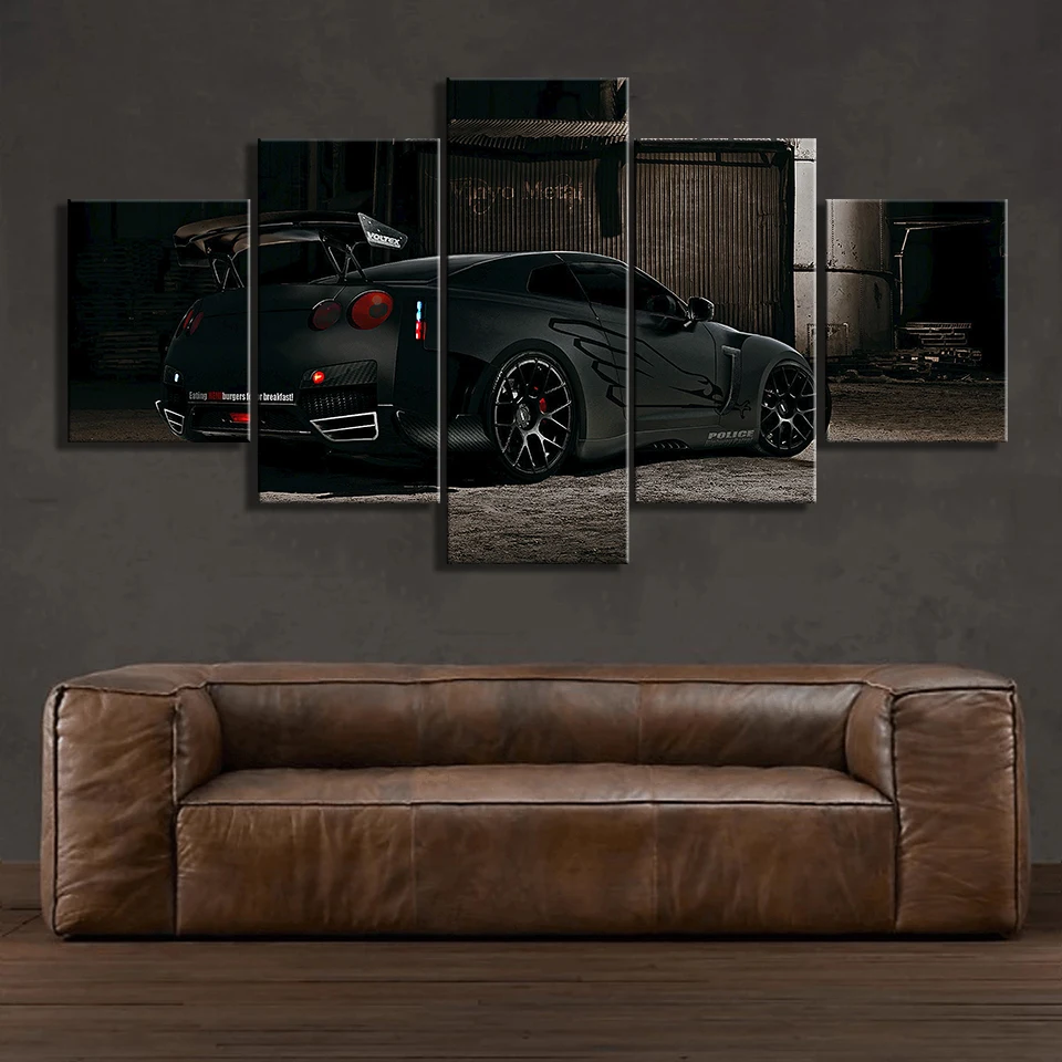 Настенная Модульная картина плакаты на холсте с принтом Nissan Gtr автомобильная