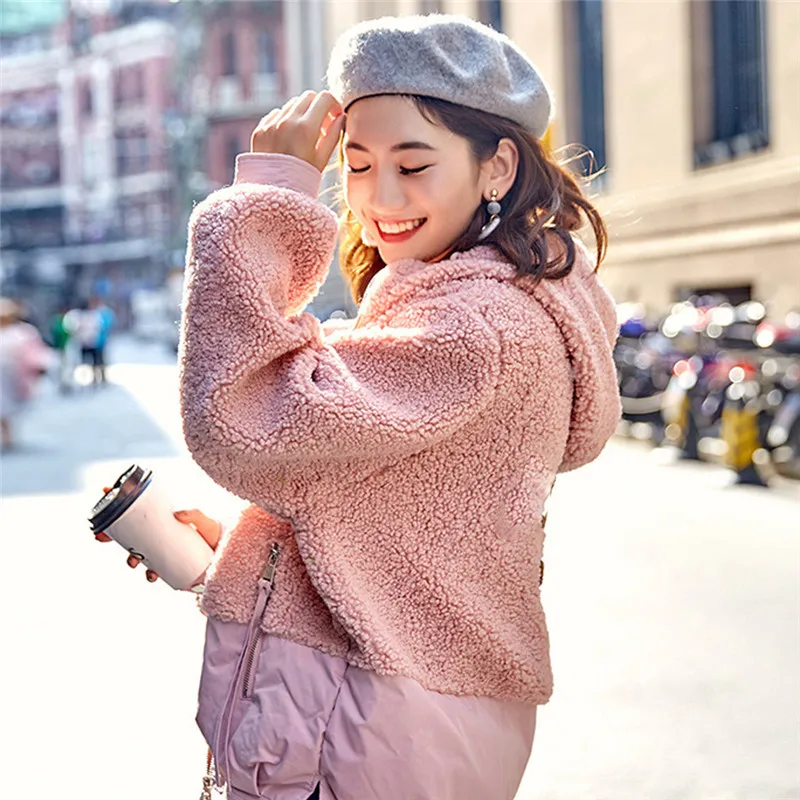 Outerwear &amp Jackets Women Fleece Winter Hooded Patchwork Coats Female Cute Bear Ear Panda Hoodie Coat Outwear Womens N17 | Женская