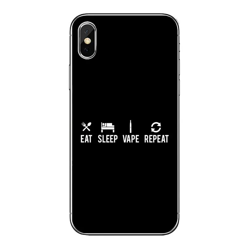 Eat Sleep Vape Vaping Quotes прозрачный мягкий чехол для iPod Touch iPhone 4 4S 5 5S 5C SE 6 6S 7 8 X XR XS Plus MAX |