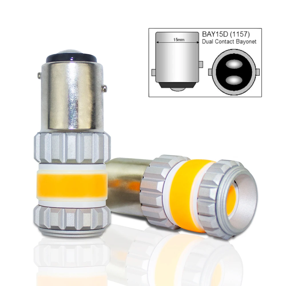 

2Pcs 1157 2057 2357 7528 BAY15D LED Bulb 800LM With 360 Lighting 9V To 60V For Car Backup Reverse Blinker Brake Tail Lamp