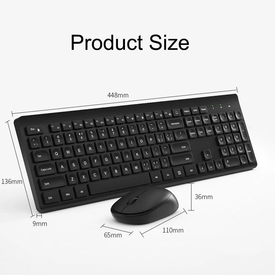 

Wireless Gaming Keyboard Mouse Set 2.4G Wireless Migic Keyboard Gamer Mouse Combo For Macbook Xiaomi HP Silent Computer Keyboard