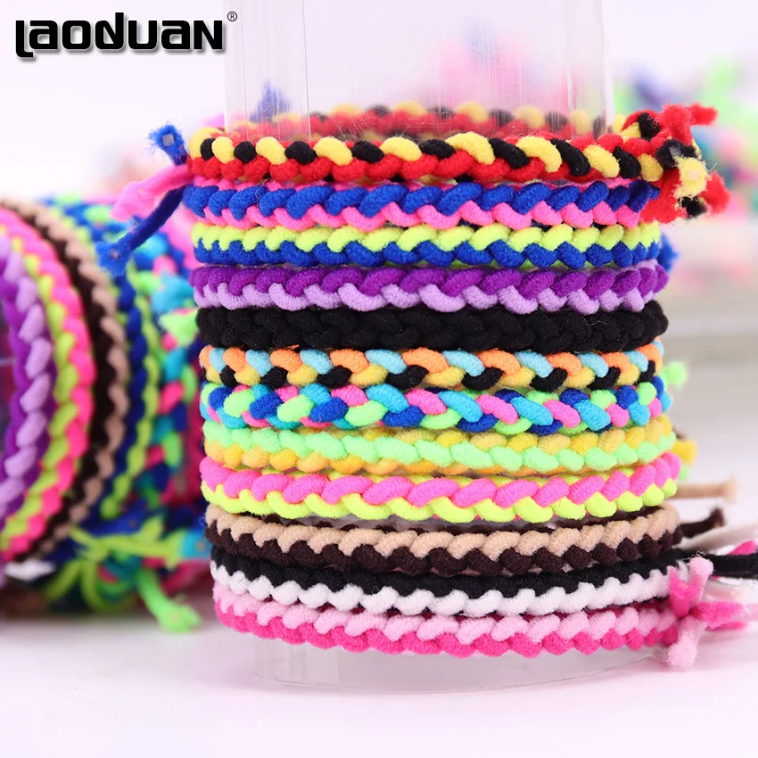 5 шт./лот новые корейские аксессуары для волос женщин черные эластичные резинки