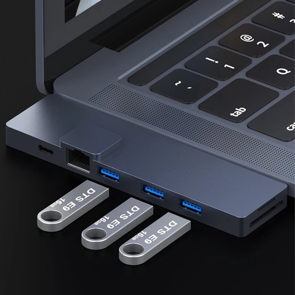 Док станция с адаптером для концентратора USB Type C MacBook Pro Air 2019 2018 2017 2016 13 &quot15&quot 16 &quot