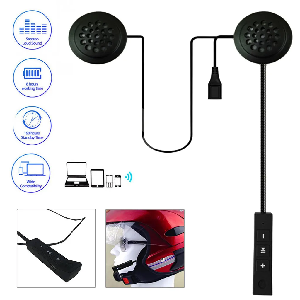 Мотоциклетный шлем беспроводная гарнитура hands free анти помехи Bluetooth 4 0 рация
