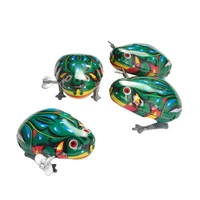 1pc kids classic tin wind up clockwork toys jumping frog vintage toy for children boys educational classic toys for baby infant