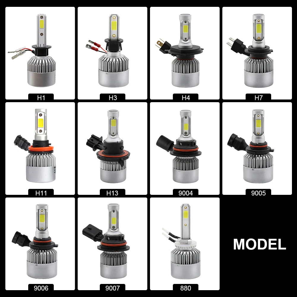 Автомобильные фары EURS H7 LED H4 светодиодный H1 H11 H8 H3 H13 H27 880 9006 H16 8000LM 9007 K 12V 24V S2 COB