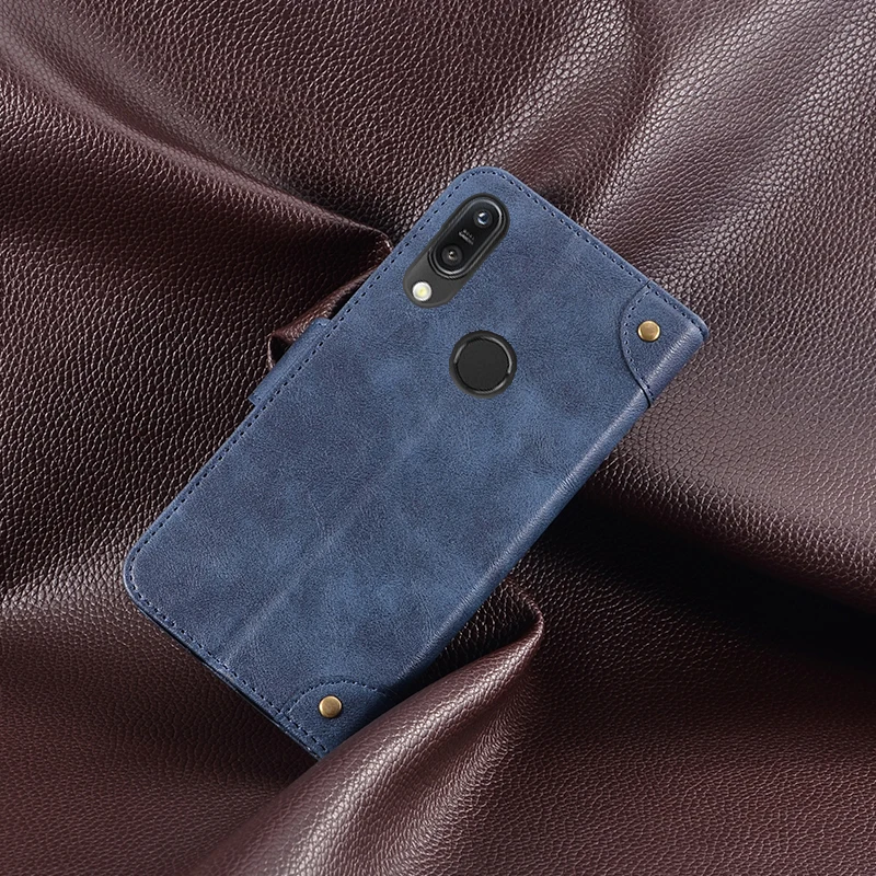 Деловой кожаный чехол для Asus ZenFone Max Pro (M1) ZB602KL роскошный винтажный флип-бумажник