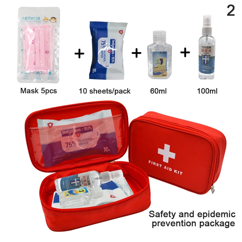 

Portable Travel First Aid Kit Outdoor Emergency Medical Bag Self Defense Health
