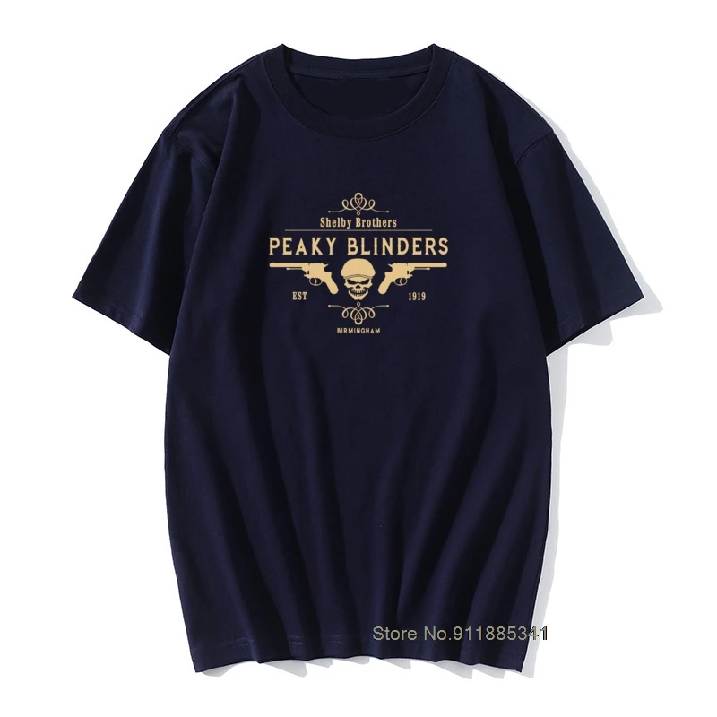 

Peaky Blinders Shelby Brothers T Shirts Men Print Tops Leisure T-Shirts Vintage 100% Cotton Tees 2020 New Male Camiseta