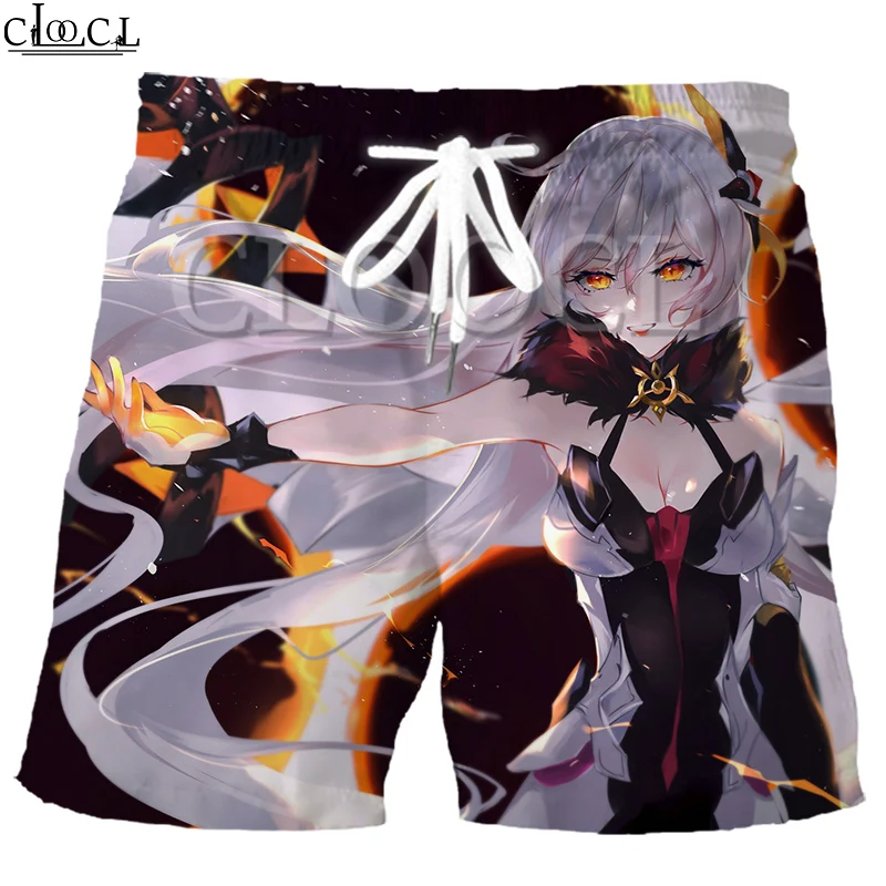 

CLOOCL Summer Beach Shorts 3D Printed Hot Girl Surfing Funny Shorts 2021 Men Male Swimming Shorts Anime Design Sport Shorts