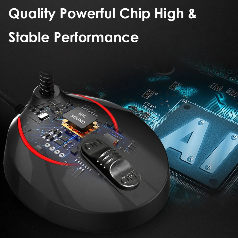 SOONHUA портативный Настольный Студийный микрофон 3,5 мм штекер/USB микрофон с 360 регулируемой подставкой для компьютера ноутбука запись Live Mic