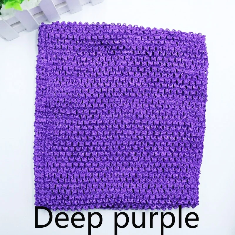 Deep-purple-23x25cm 23x25 см, 10 дюймов, эластичная трикотажная юбка-пачка для вязания крючком на груди, топ-труба для самостоятельной сборки, платье с блестками, юбка, Рождественская фатиновая кружевная ткань - Цвет: Deep-purple-23x25cm