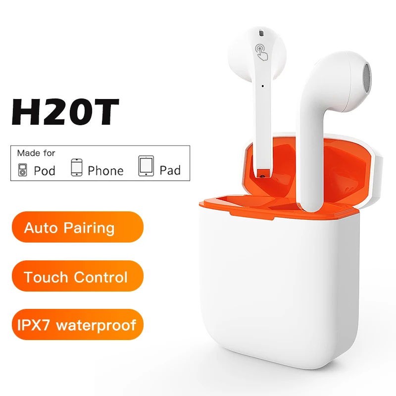 

Wireless Bluetooth Earphone HiFi Stereo Waterproof Headphones Touch Control Earbuds Auto Pairing Sport Headset for Huawei Xiaomi