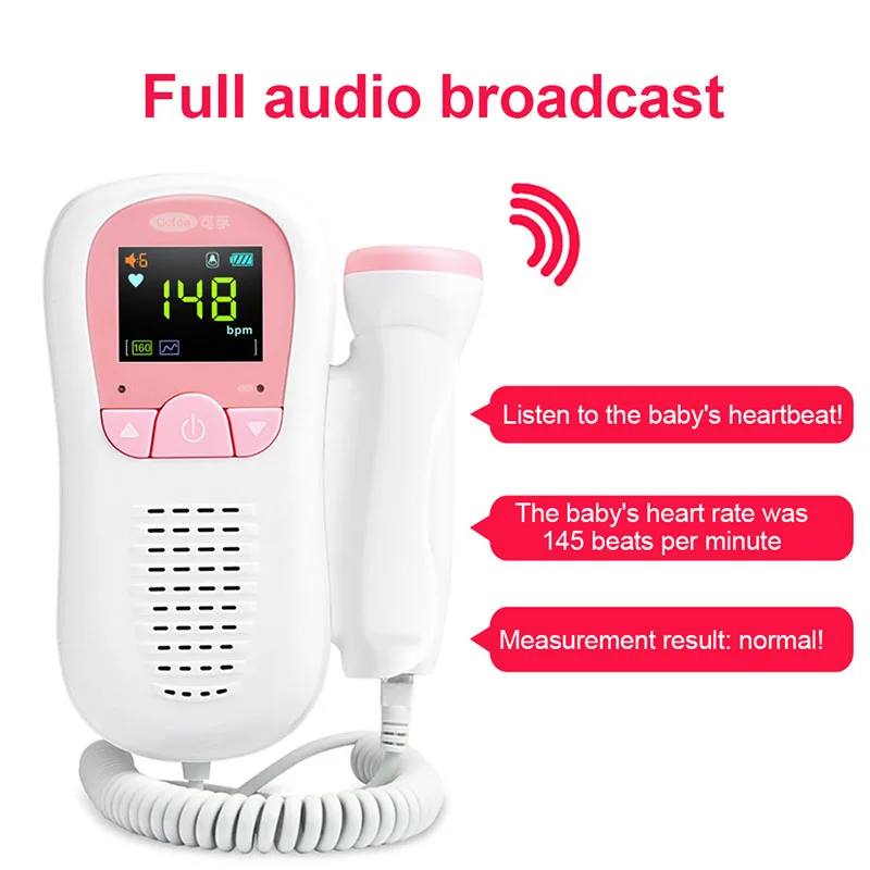 Cofoe Doppler фетальный детектор карманный портативный бытовой ультразвуковой