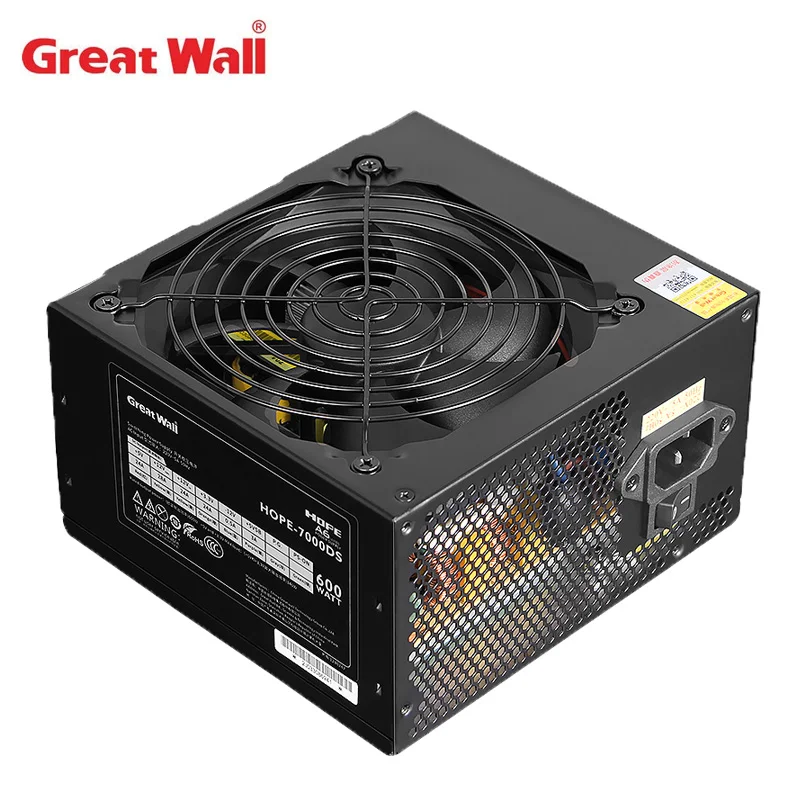 

Great Wall PC Power Supply 80Plus Bronze Rated Power 600W 12V ATX PSU Active PFC 120mm Fan PWM Non-Modular