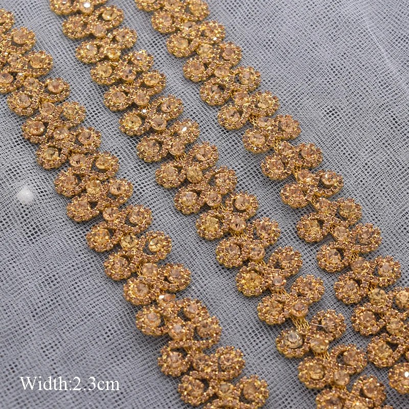 1 ярд Lt топаз цветная одежда цепи швейная с отделкой украшенные стразами женские