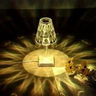 Алмазная настольная лампа, акриловые декоративные настольные лампы для спальни, прикроватного столика, бара, светильник рустальные светильники, Подарочные светодиодные светильник