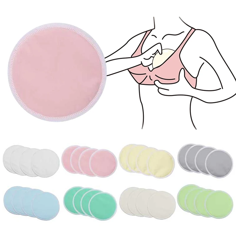 

2pcs Washable Soft Milk Pad Nursing Pads Nipple Pads Bamboo Fiber Inner Material Has Strong Water Absorption Reusable Breast Pad