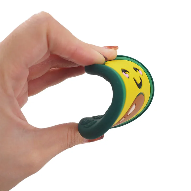 Chenkai-mordedores de aguacate de silicona de 5 piezas, regalos para beb&eacute; de grado alimenticio, chupete de dibujos animados, accesorios de juguete de lactancia, sin BPA-4