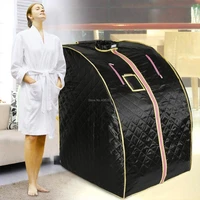 portable far infrared sauna box folding spa slimming negative ion detox therapy personal fir sauna room chair sauna heater