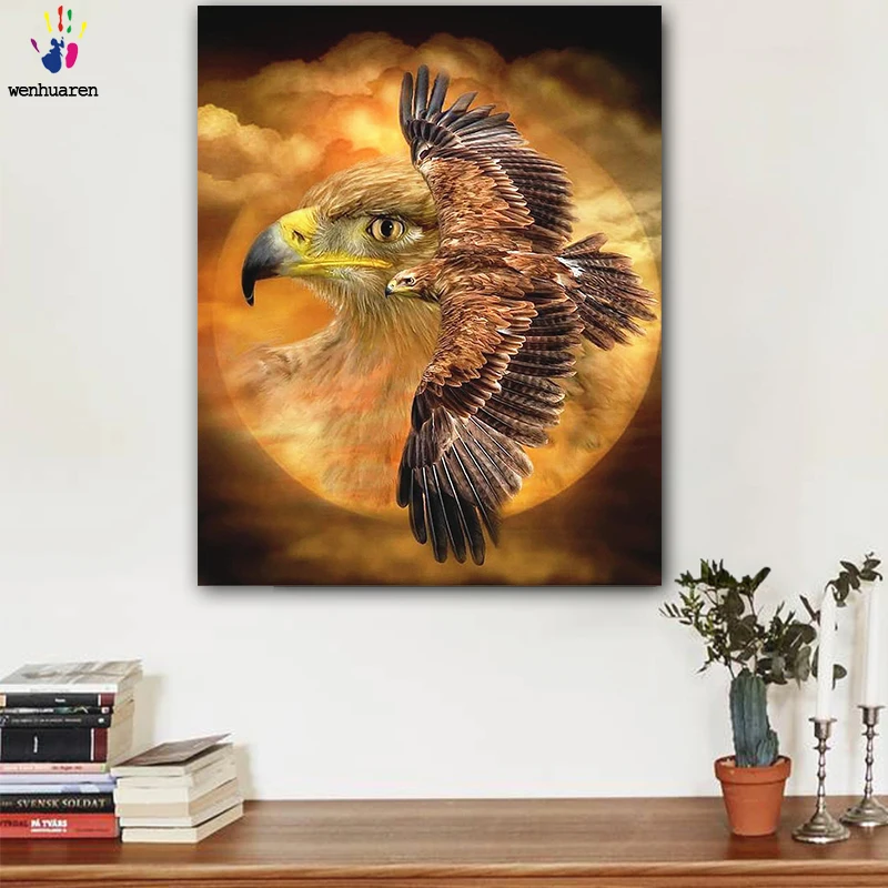 DIY картинки для раскраски по номерам с цветами дикий гусь картина Рисование в